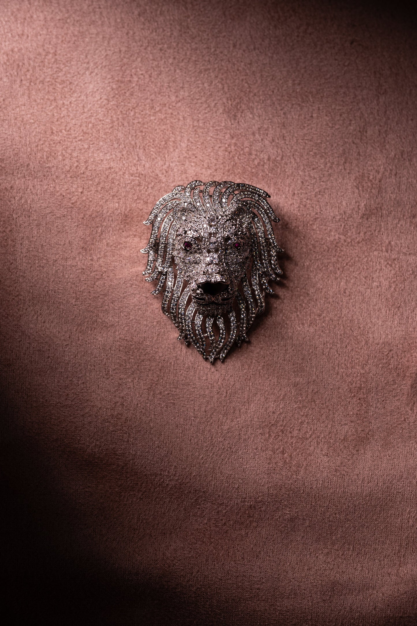 Brooch – Lion Head Crystal Statement Brooch