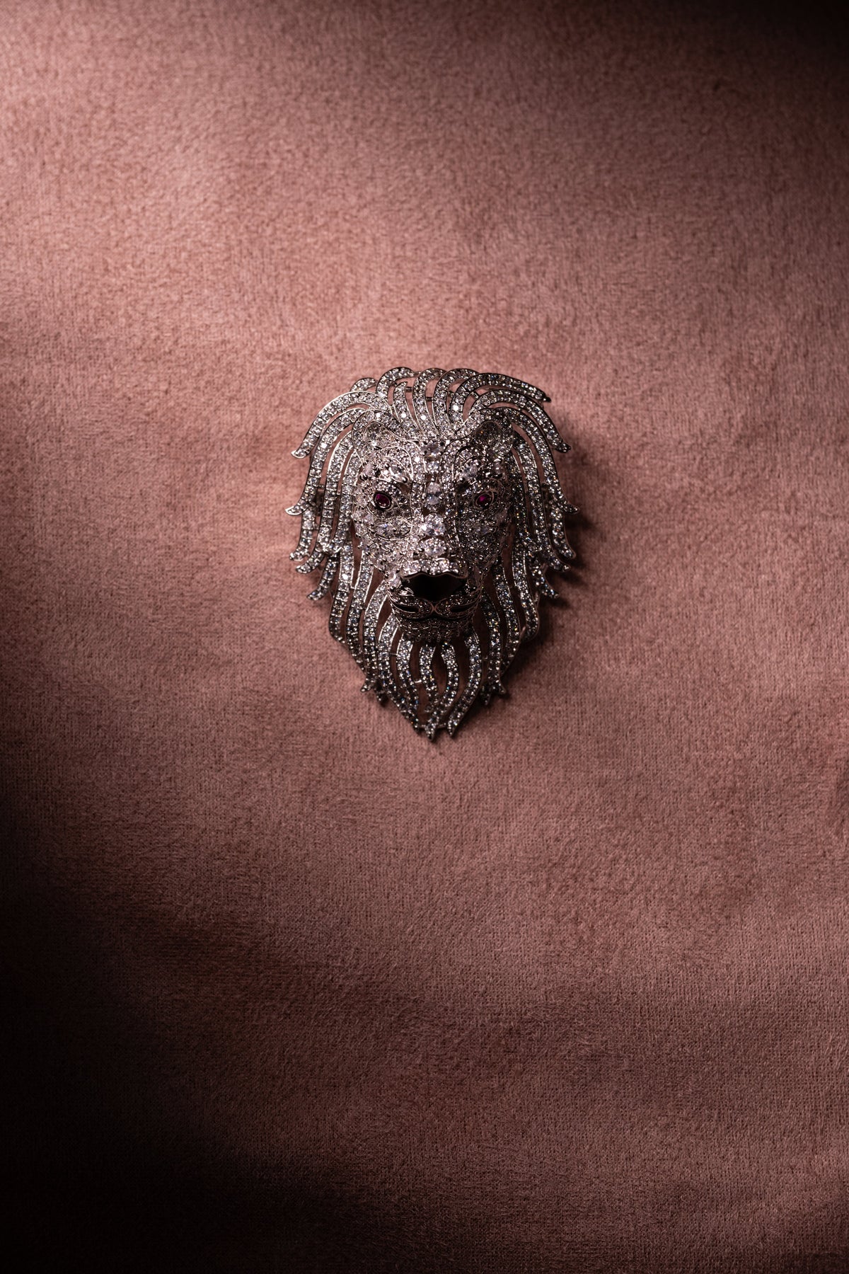 Brooch – Lion Head Crystal Statement Brooch