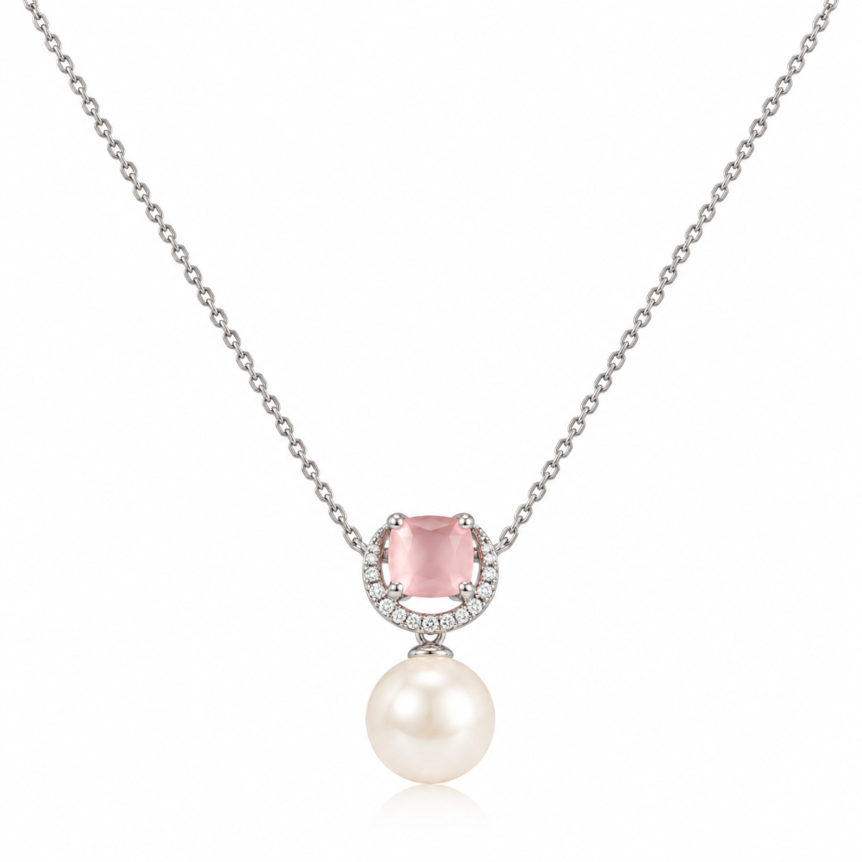 Rosé Pearl Pendant Women's Chain
