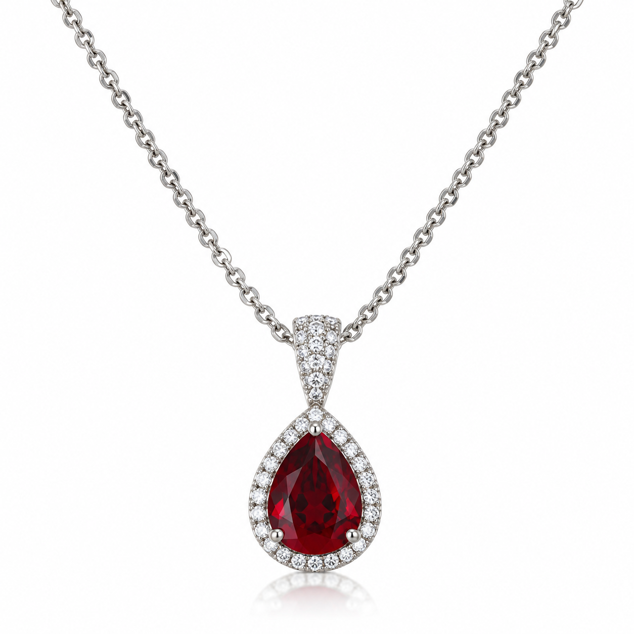 Women’s Chain – Crimson Teardrop Halo