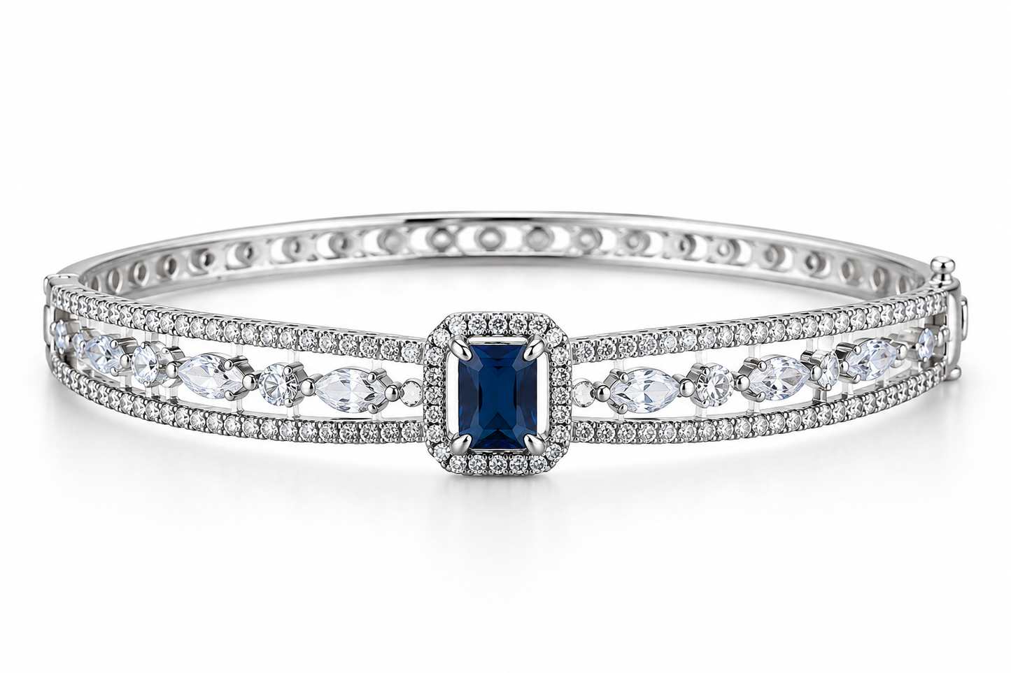 Women’s Bracelet – Sapphire Blue Crystal Bangle