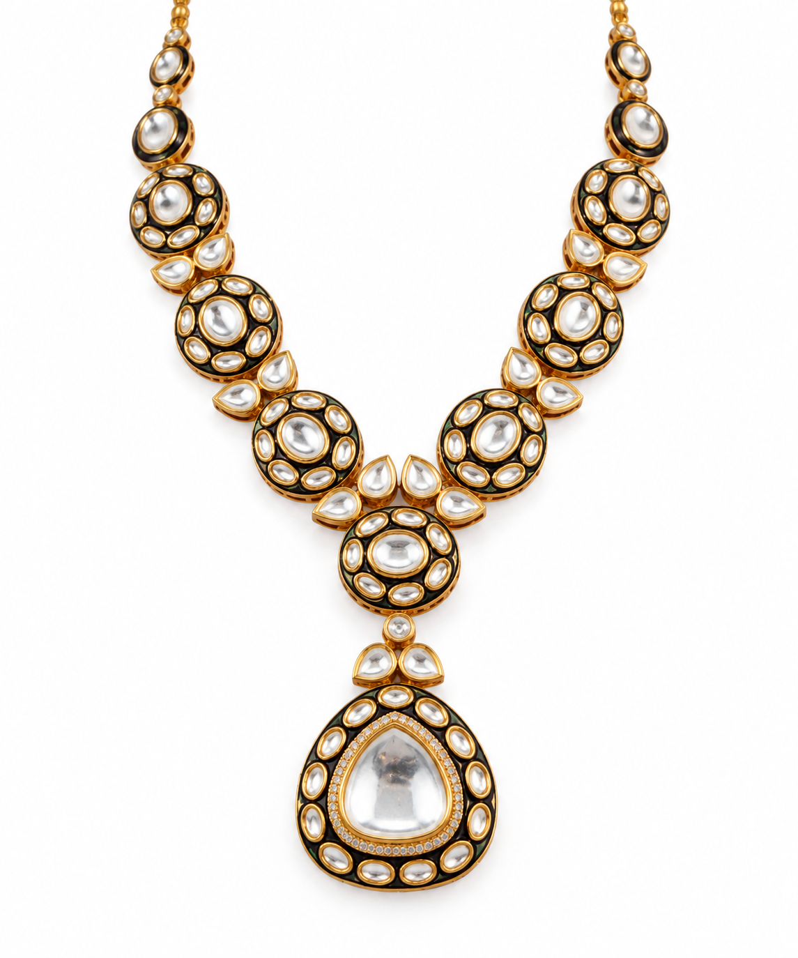 Aarohi Kundan Teardrop Necklace