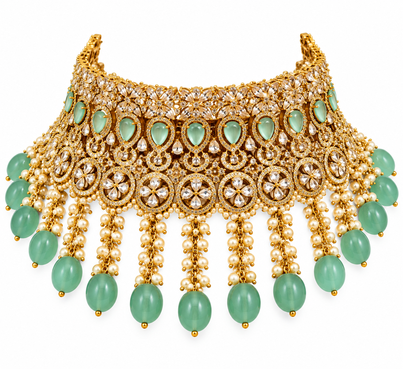 Meher Emerald Cascade Choker